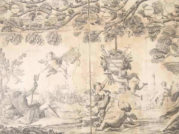 Albero genealogico della Famiglia Carafa  - Asta Arredi e dipinti da un antico palazzo marchigiano - Associazione Nazionale - Case d'Asta italiane