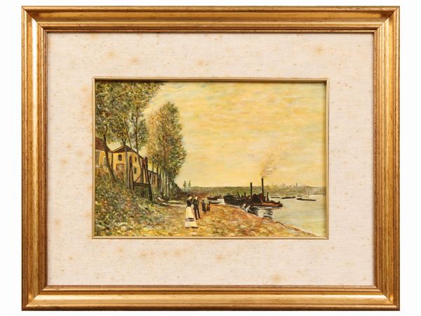 Paesaggi con personaggi  - Asta Arredi e dipinti da un antico palazzo marchigiano - Associazione Nazionale - Case d'Asta italiane