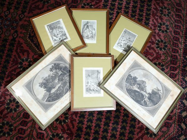 Lotto di grafiche francesi  - Asta Arredi e dipinti da un antico palazzo marchigiano - Associazione Nazionale - Case d'Asta italiane