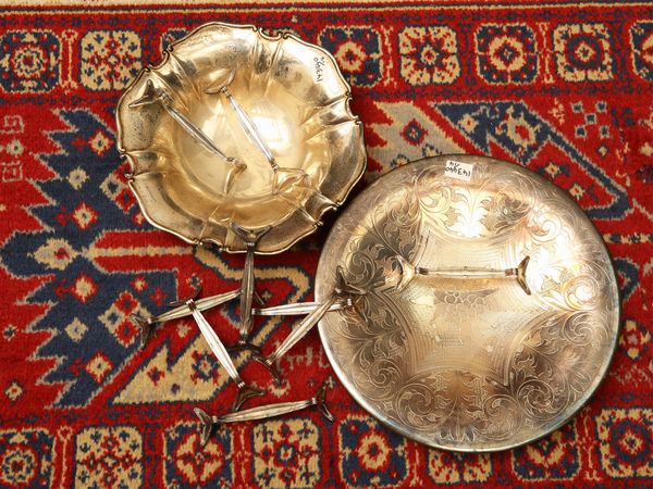 Lotto di accessori per la tavola in metallo argentato  - Asta Arredi e dipinti da un antico palazzo marchigiano - Associazione Nazionale - Case d'Asta italiane