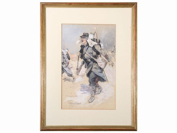 Caporale francese del 5* regg. Fanteria  - Asta Arredi e dipinti da un antico palazzo marchigiano - Associazione Nazionale - Case d'Asta italiane