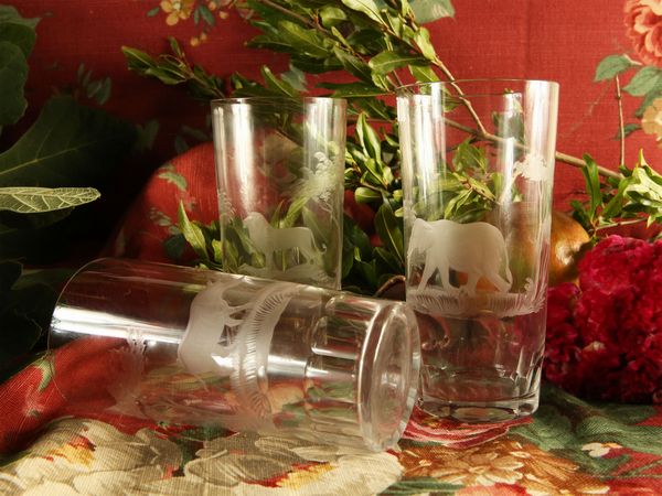 Serie di sei bicchieri in cristallo  - Asta Arredi e dipinti da un antico palazzo marchigiano - Associazione Nazionale - Case d'Asta italiane