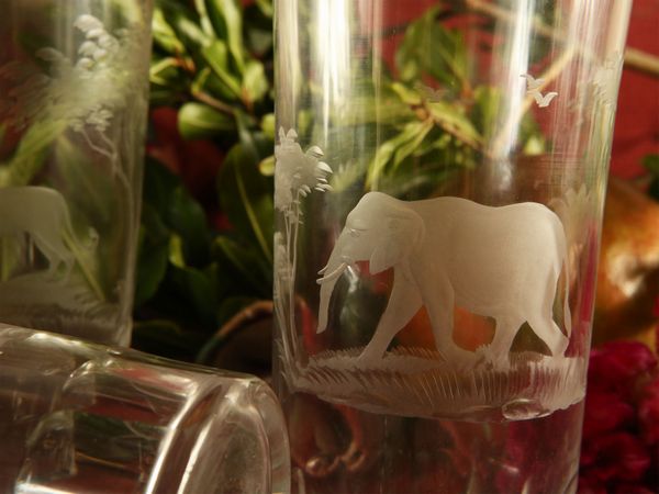 Serie di sei bicchieri in cristallo  - Asta Arredi e dipinti da un antico palazzo marchigiano - Associazione Nazionale - Case d'Asta italiane