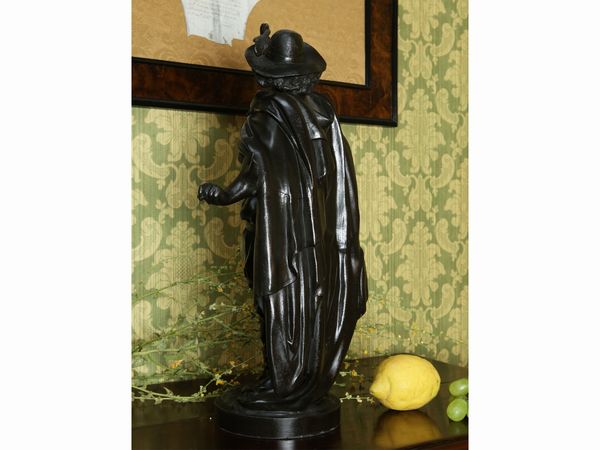 Salvator Rosa, da un modello di Albert-Ernest de Carrier Belleuse  - Asta Arredi e dipinti da un antico palazzo marchigiano - Associazione Nazionale - Case d'Asta italiane