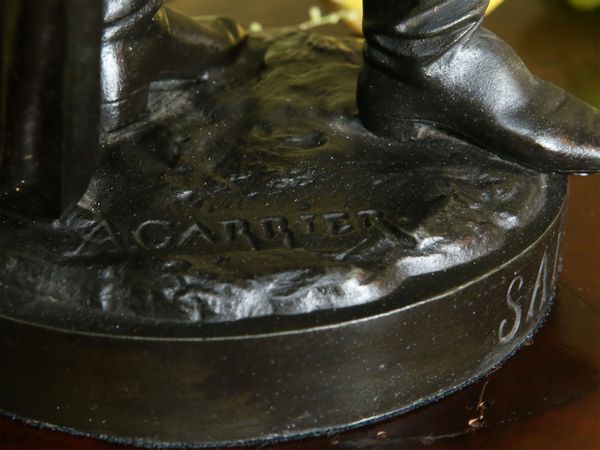 Salvator Rosa, da un modello di Albert-Ernest de Carrier Belleuse  - Asta Arredi e dipinti da un antico palazzo marchigiano - Associazione Nazionale - Case d'Asta italiane