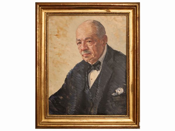 Ritratto maschile  - Asta Arredi e dipinti da un antico palazzo marchigiano - Associazione Nazionale - Case d'Asta italiane