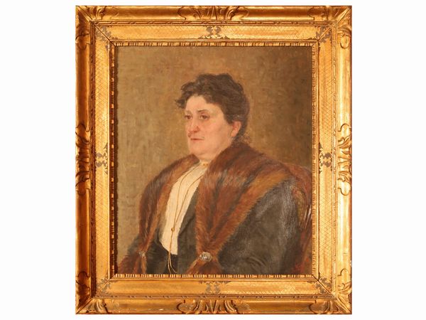 Ritratto femminile  - Asta Arredi e dipinti da un antico palazzo marchigiano - Associazione Nazionale - Case d'Asta italiane