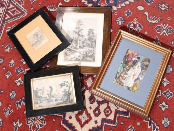 Lotto di bozzetti  - Asta Arredi e dipinti da un antico palazzo marchigiano - Associazione Nazionale - Case d'Asta italiane