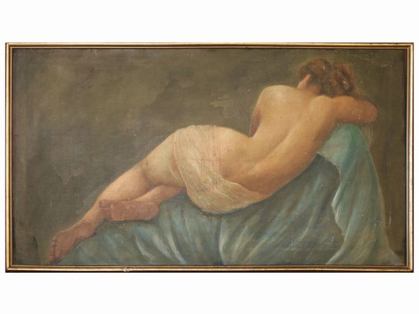 Nudo femminile  - Asta Arredi e dipinti da un antico palazzo marchigiano - Associazione Nazionale - Case d'Asta italiane