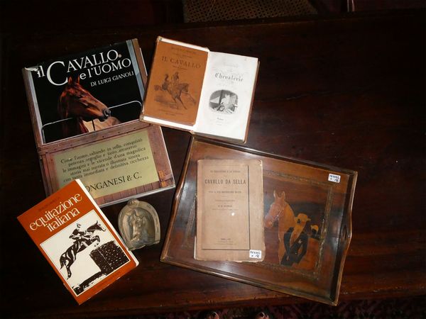 Lotto di libri e curiosit� su Cavallo ed Equitazione  - Asta Arredi e dipinti da un antico palazzo marchigiano - Associazione Nazionale - Case d'Asta italiane