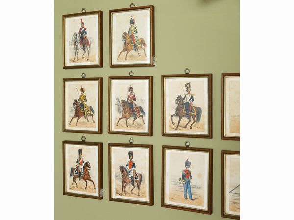 Uniformi militari francesi  - Asta Arredi e dipinti da un antico palazzo marchigiano - Associazione Nazionale - Case d'Asta italiane