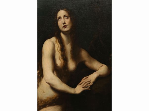 Bottega di Cristofano Allori : Maria Maddalena  - Asta Arredi e dipinti da un antico palazzo marchigiano - Associazione Nazionale - Case d'Asta italiane
