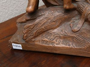 Jean-Baptiste Pigalle : L'Amore che abbraccia l'Amicizia 1756  - Asta Arredi e dipinti da un antico palazzo marchigiano - Associazione Nazionale - Case d'Asta italiane