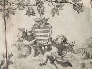 Albero genealogico della Famiglia Carafa  - Asta Arredi e dipinti da un antico palazzo marchigiano - Associazione Nazionale - Case d'Asta italiane