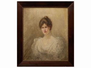 Scuola francese della fine del XIX/inizio del XX secolo - Ritratto femminile