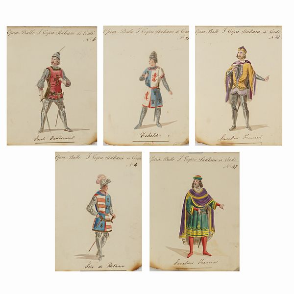 Figurini per I Vespri Siciliani  - Asta Bozzetti e Figurini Web Only - Associazione Nazionale - Case d'Asta italiane