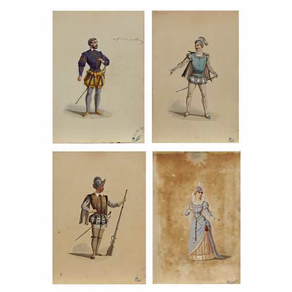 Luigi Bartezago  - Asta Bozzetti e Figurini Web Only - Associazione Nazionale - Case d'Asta italiane