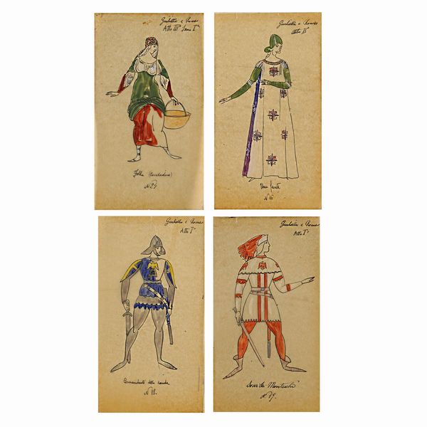 Atelier Bruno Angoletta  - Asta Bozzetti e Figurini Web Only - Associazione Nazionale - Case d'Asta italiane