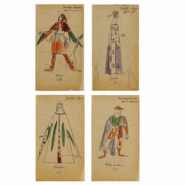 Atelier Bruno Angoletta  - Asta Bozzetti e Figurini Web Only - Associazione Nazionale - Case d'Asta italiane