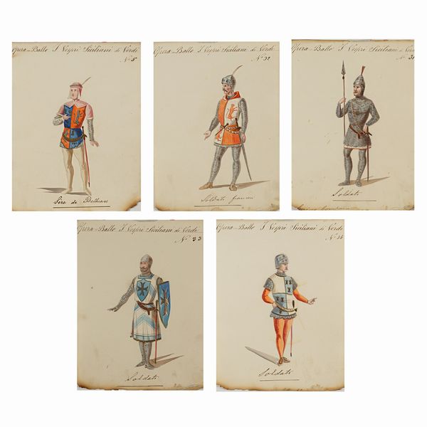 Figurini per I Vespri Siciliani  - Asta Bozzetti e Figurini Web Only - Associazione Nazionale - Case d'Asta italiane