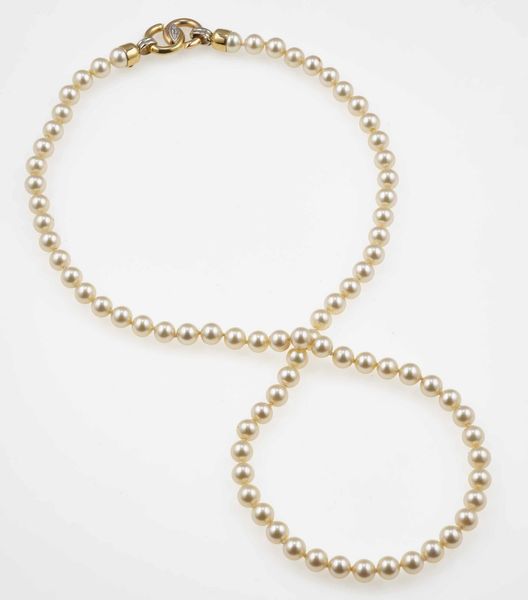 Filo di perle coltivate  - Asta Gioielli - Associazione Nazionale - Case d'Asta italiane