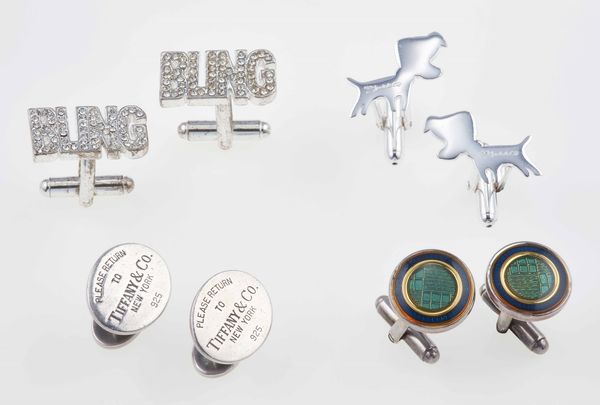 Lotto composto da quattro paia di bottoni da polso (uno firmato Tiffany & Co ed uno firmato Jack & Co)  - Asta Gioielli - Associazione Nazionale - Case d'Asta italiane