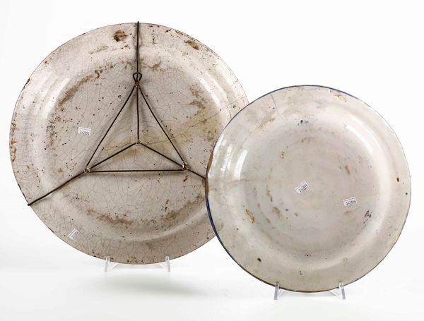 Grande piatto<BR>Campania, Vietri, XIX secolo  - Asta Maioliche, Porcellane e Vetri - Associazione Nazionale - Case d'Asta italiane