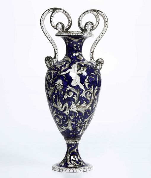 Anfora<BR>Pesaro, Manifattura Molaroni, met del XX secolo circa  - Asta Maioliche, Porcellane e Vetri - Associazione Nazionale - Case d'Asta italiane