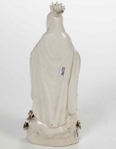 Figurina di Madonna<BR>Liguria, XIX secolo  - Asta Maioliche, Porcellane e Vetri - Associazione Nazionale - Case d'Asta italiane