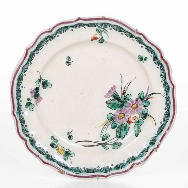 Piatto<BR>Lombardia, verso la fine del XVIII o inizio del XIX secolo  - Asta Maioliche, Porcellane e Vetri - Associazione Nazionale - Case d'Asta italiane