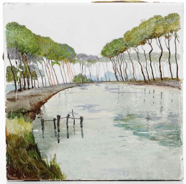 Mattonella<BR>Arturo De Luca (1885-1971), XX secolo  - Asta Maioliche, Porcellane e Vetri - Associazione Nazionale - Case d'Asta italiane