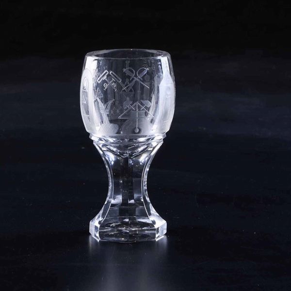 Calice con motivi massonici<BR>Boemia, XIX o inizio XX secolo  - Asta Maioliche, Porcellane e Vetri - Associazione Nazionale - Case d'Asta italiane