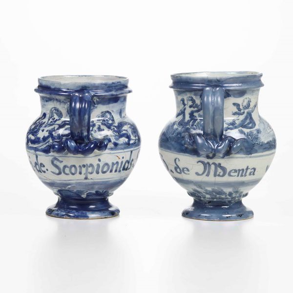 Due boccali<BR>Liguria, XVIII secolo  - Asta Maioliche, Porcellane e Vetri - Associazione Nazionale - Case d'Asta italiane