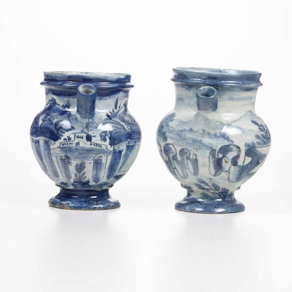 Due boccali<BR>Liguria, XVIII secolo  - Asta Maioliche, Porcellane e Vetri - Associazione Nazionale - Case d'Asta italiane