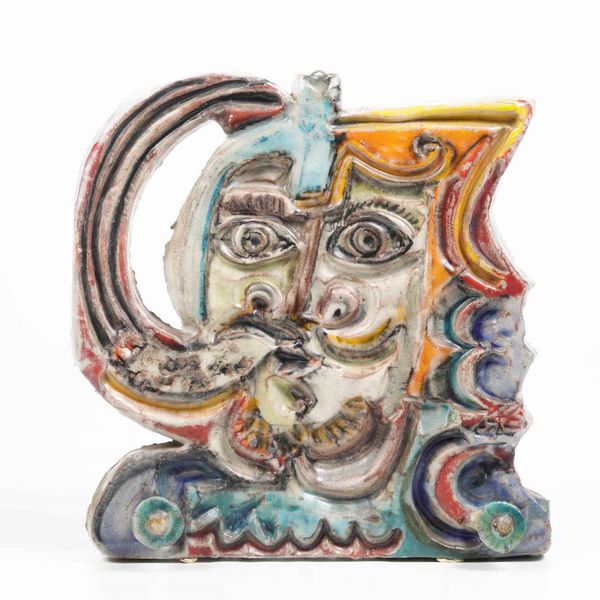 Bassorilievo con Eolo<BR>Palermo e/o Roma, Manifattura De Simone Maioliche d'Arte, ultimo terzo del XX secolo<BR>  - Asta Maioliche, Porcellane e Vetri - Associazione Nazionale - Case d'Asta italiane