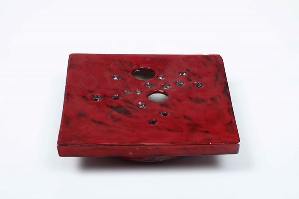 Brucia incenso <BR>Italia, Probabilmente Renato Bassoli per Galleria Il Sestante Milano, terzo quarto del XX secolo  - Asta Maioliche, Porcellane e Vetri - Associazione Nazionale - Case d'Asta italiane