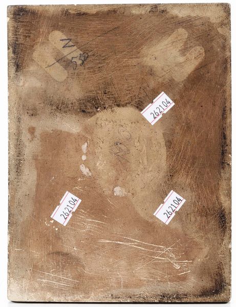 Mattonella con maschera della commedia dellarte<BR>Albisola, Dario Ravano (1876-1961), XX secolo  - Asta Maioliche, Porcellane e Vetri - Associazione Nazionale - Case d'Asta italiane