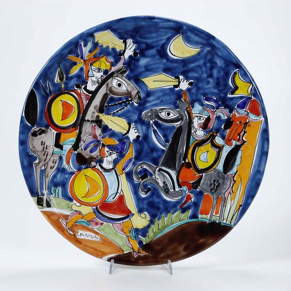 Dodici piatti<BR>Palermo, Manifattura La Musa, seconda met del XX secolo  - Asta Maioliche, Porcellane e Vetri - Associazione Nazionale - Case d'Asta italiane