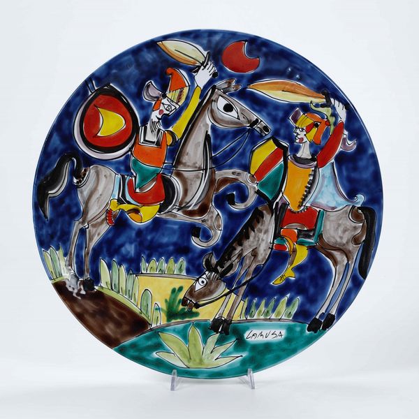 Dodici piatti<BR>Palermo, Manifattura La Musa, seconda met del XX secolo  - Asta Maioliche, Porcellane e Vetri - Associazione Nazionale - Case d'Asta italiane