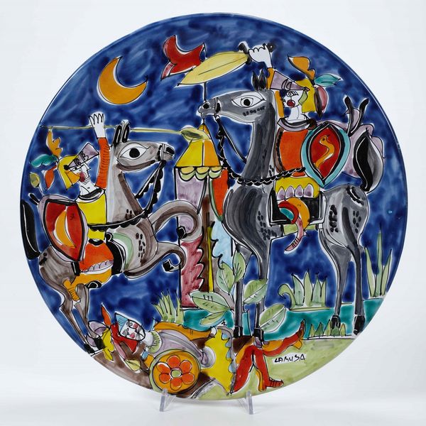 Dodici piatti<BR>Palermo, Manifattura La Musa, seconda met del XX secolo  - Asta Maioliche, Porcellane e Vetri - Associazione Nazionale - Case d'Asta italiane