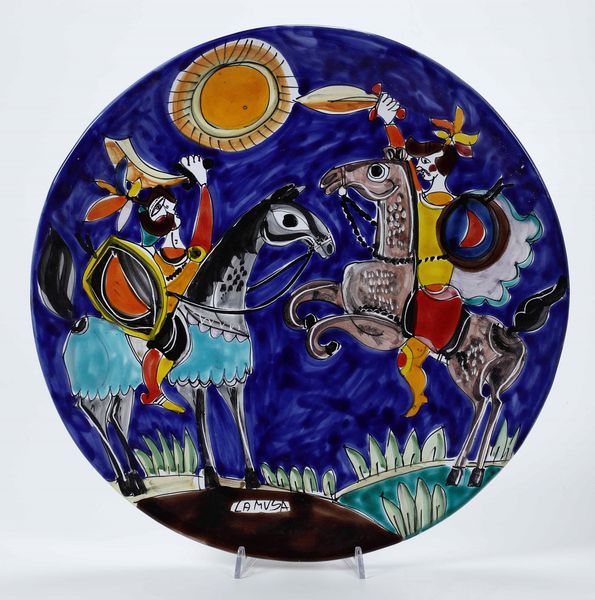 Dodici piatti<BR>Palermo, Manifattura La Musa, seconda met del XX secolo  - Asta Maioliche, Porcellane e Vetri - Associazione Nazionale - Case d'Asta italiane