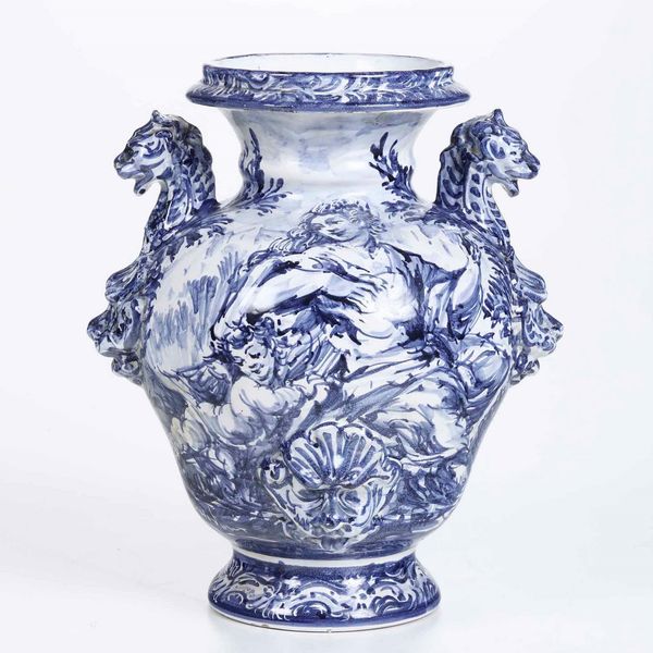 Vaso biansato<BR>Albisola Mare, XX secolo  - Asta Maioliche, Porcellane e Vetri - Associazione Nazionale - Case d'Asta italiane