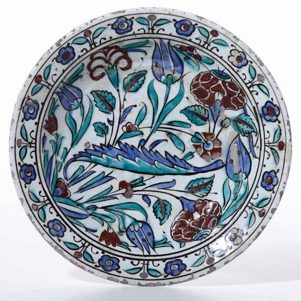 Piatto<BR>Turchia, Iznik, XVII secolo  - Asta Maioliche, Porcellane e Vetri - Associazione Nazionale - Case d'Asta italiane