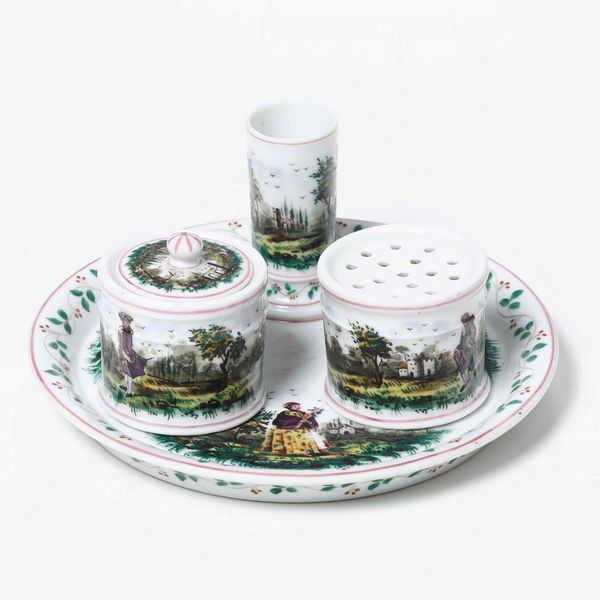 Calamaio<BR>Probabilmente Doccia, Manifattura Ginori, XIX secolo  - Asta Maioliche, Porcellane e Vetri - Associazione Nazionale - Case d'Asta italiane