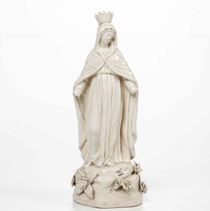 Figurina di Madonna<BR>Liguria, XIX secolo  - Asta Maioliche, Porcellane e Vetri - Associazione Nazionale - Case d'Asta italiane