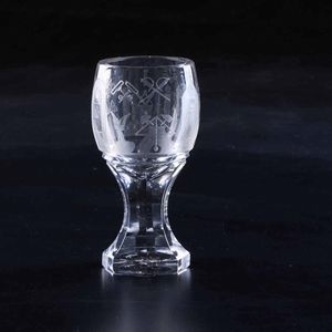 Calice con motivi massonici<BR>Boemia, XIX o inizio XX secolo  - Asta Maioliche, Porcellane e Vetri - Associazione Nazionale - Case d'Asta italiane