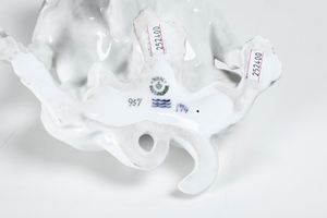 Coppia di bulldog francesi<BR>Danimarca, Manifattura Royal Copenhagen, inizio del XX secolo  - Asta Maioliche, Porcellane e Vetri - Associazione Nazionale - Case d'Asta italiane