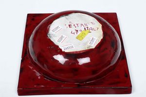 Brucia incenso <BR>Italia, Probabilmente Renato Bassoli per Galleria Il Sestante Milano, terzo quarto del XX secolo  - Asta Maioliche, Porcellane e Vetri - Associazione Nazionale - Case d'Asta italiane