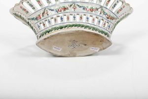 Cestino, XX secolo  - Asta Maioliche, Porcellane e Vetri - Associazione Nazionale - Case d'Asta italiane