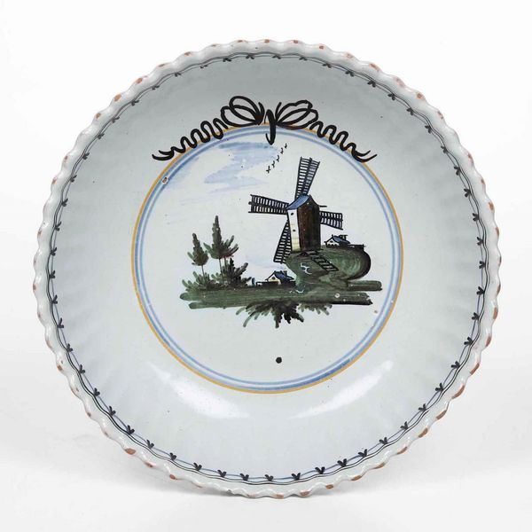 Bacinella<BR>Francia, Manifattura di Ancy-Le-Franc (Yonne), fine del XVIII secolo  - Asta Bacili da barbiere, bacinelle e fioriere in maiolica francese da collezione - Associazione Nazionale - Case d'Asta italiane